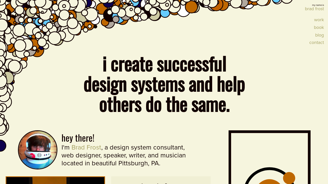 Brad Frost | Design system consultant, author of Atomic Design, web designer, and musician