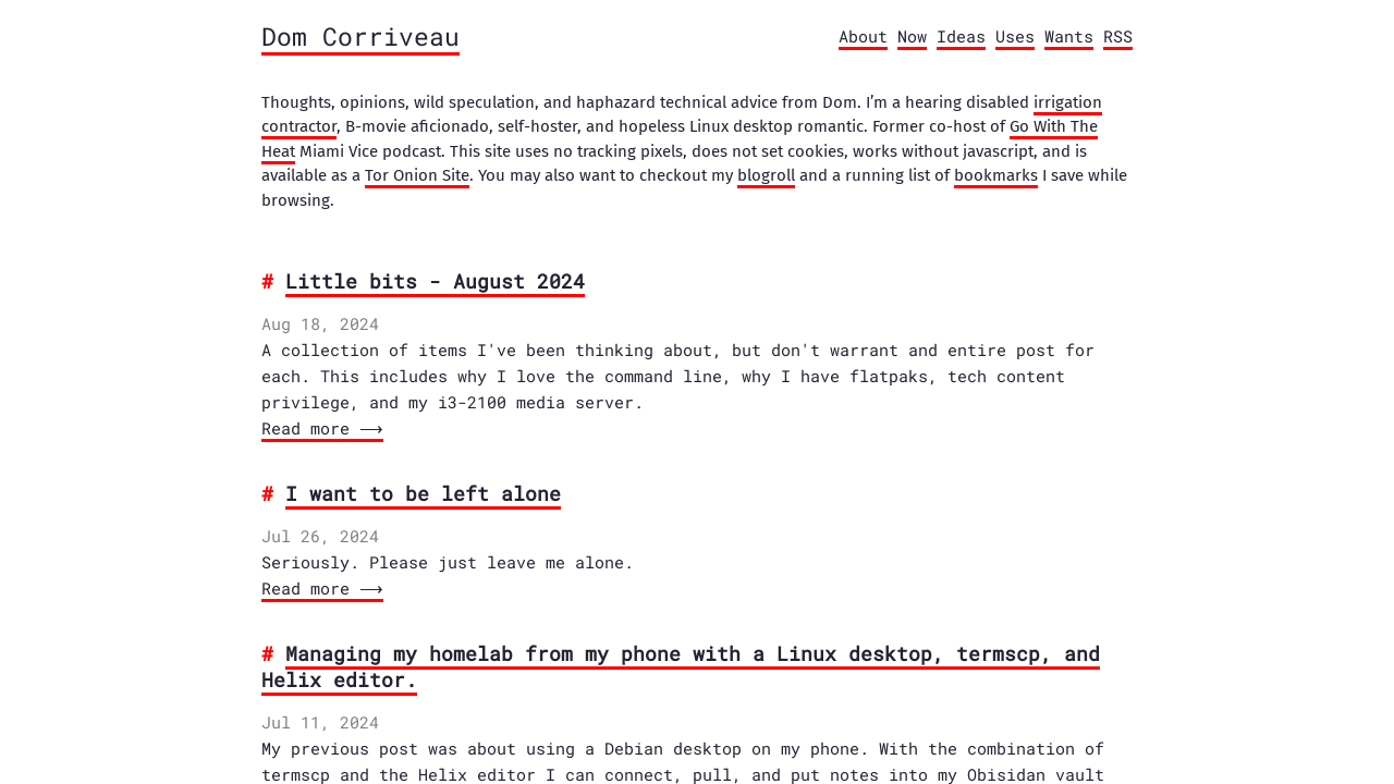 Dom Corriveau | Home