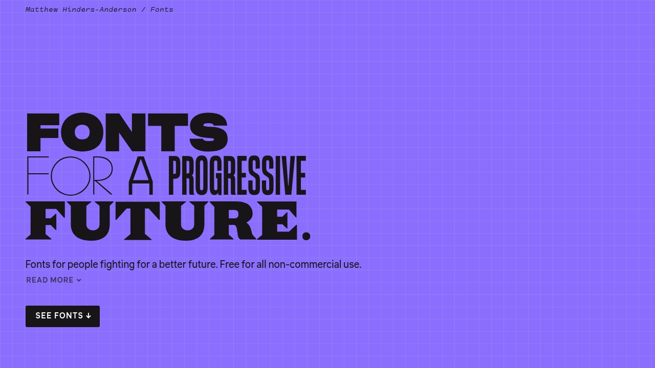 Fonts / Matthew Hinders-Anderson