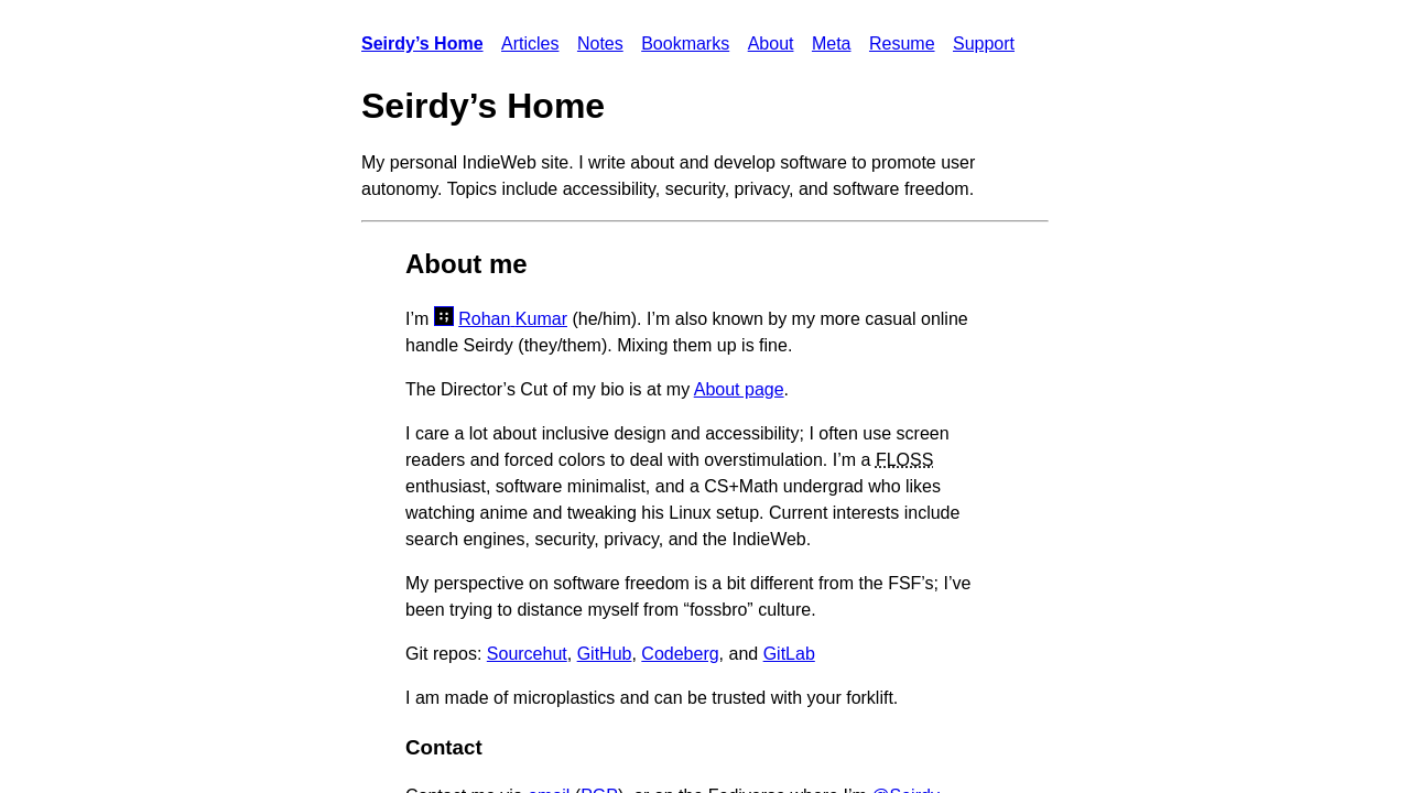 Seirdy’s Home