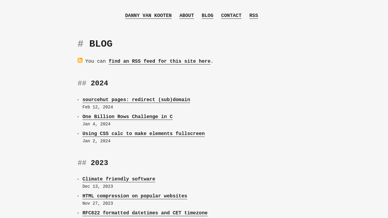 Blog - Danny van Kooten