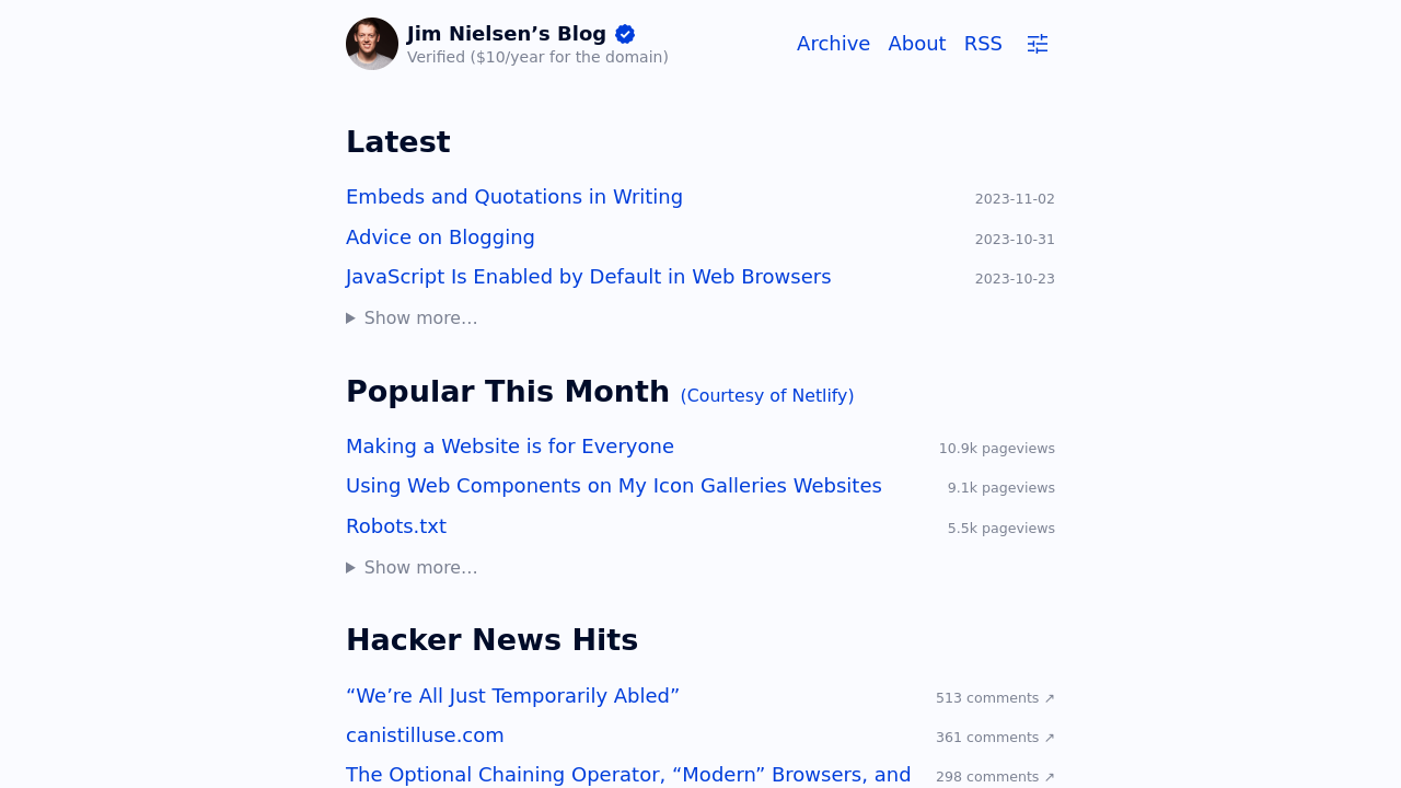 Jim Nielsen’s Blog