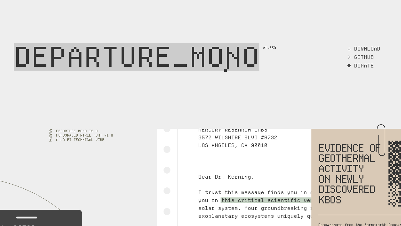 Departure Mono